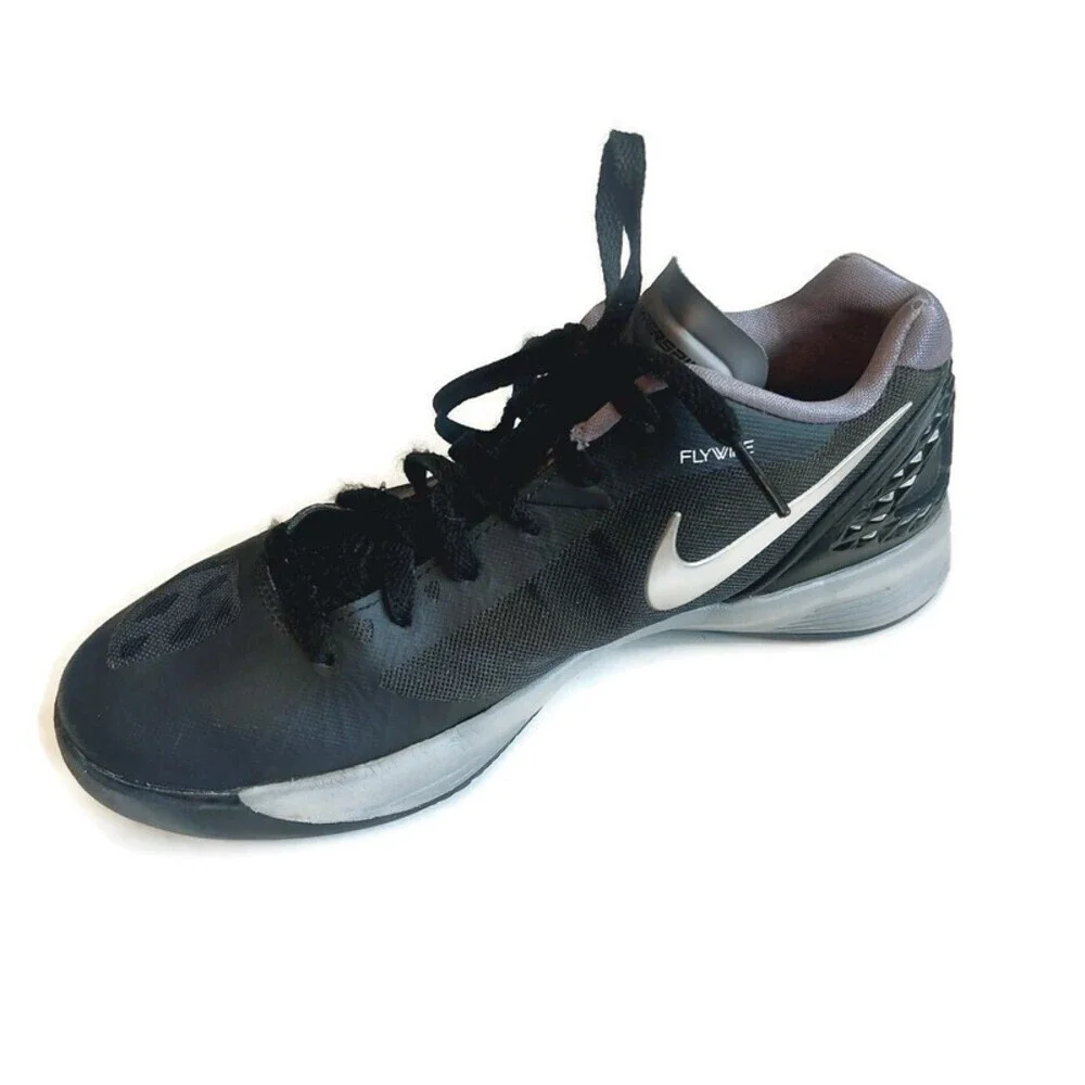 Nike Womens Size 9 Zoom Volley Hyperspike Volleyball Shoes Black Metallic Silver